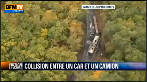 Accident mortel entre un car et un camion
